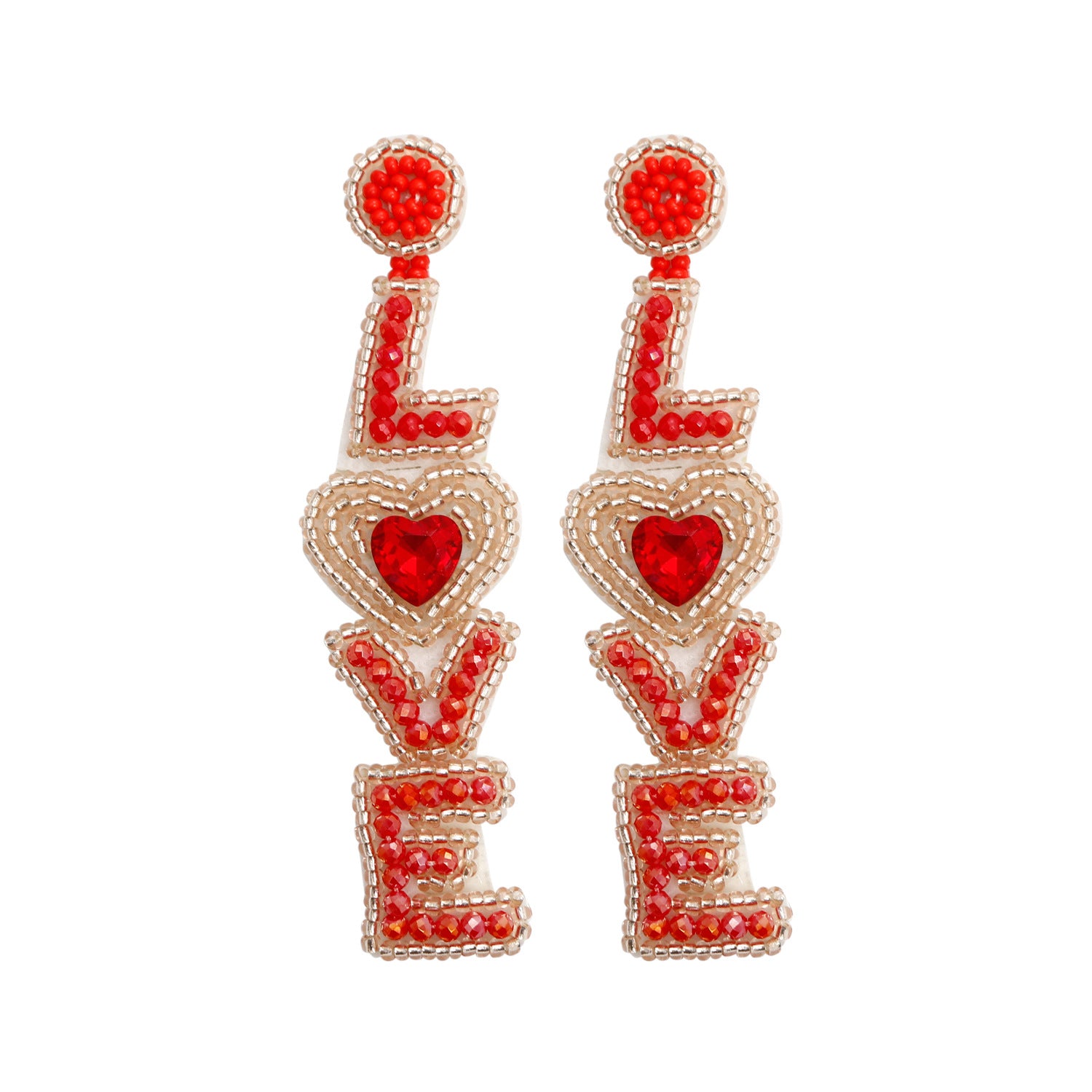 Wholesale Valentine's Day LOVE Bead Earrings